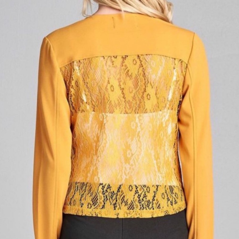 Active Basic Lace Inset Moto Jacket - Picture 2 of 2
